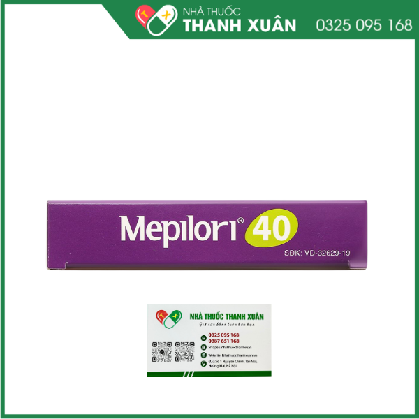 Mepilori 40 điều trị bệnh trào ngược dạ dày, loét dạ dày tá tràng